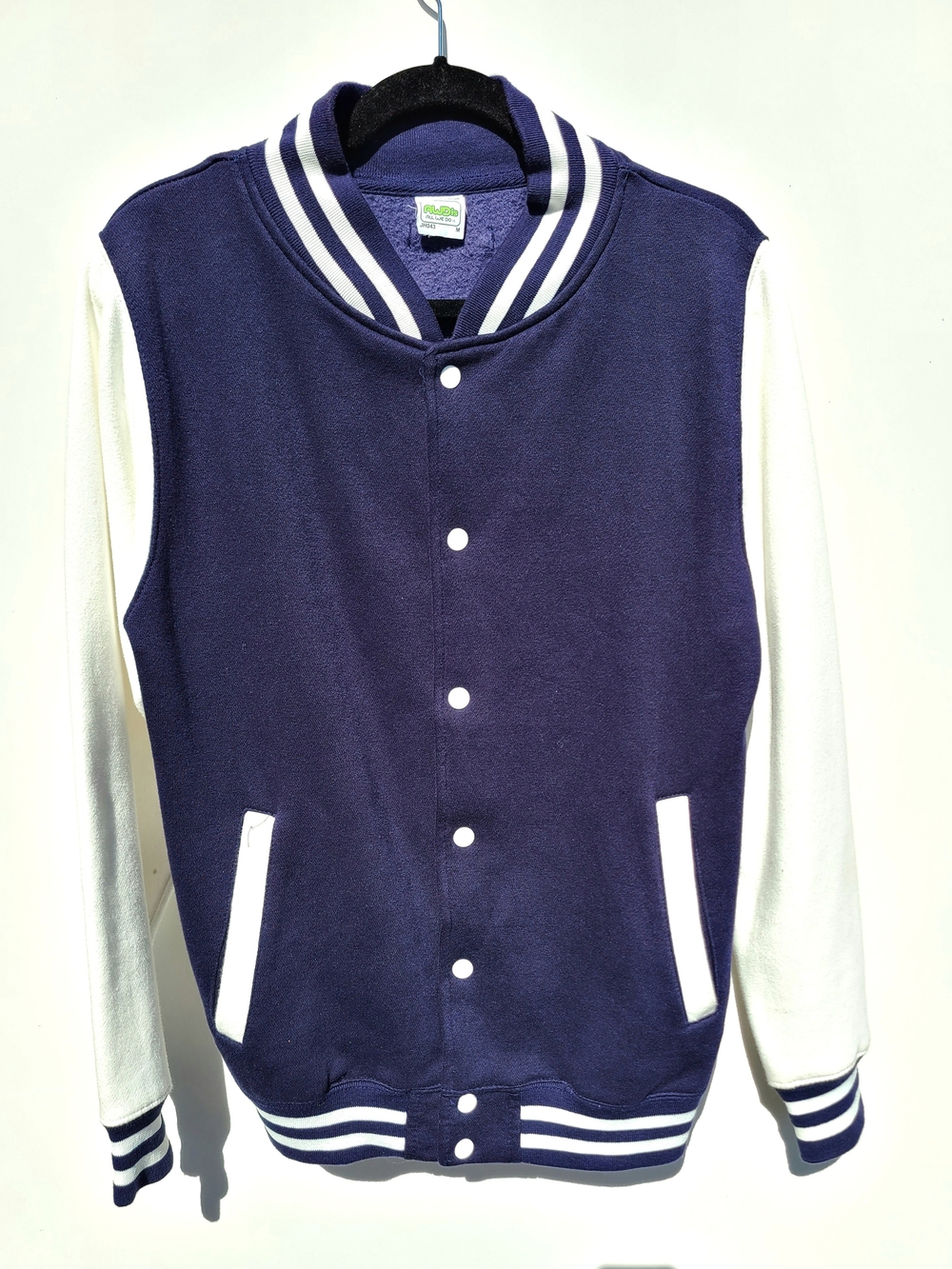 AWDis Men's Varsity Letterman Jacket - Oxford Navy (Size M)